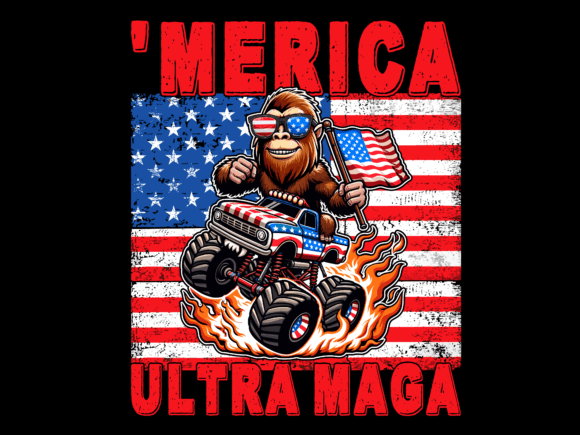 Bigfoot American Ultra Maga 4th of July