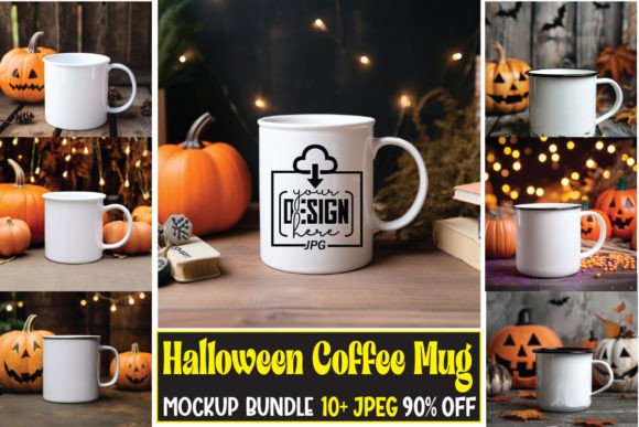 Halloween Coffee Mug Mockup Bundle