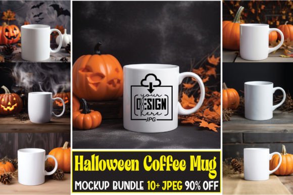 Halloween Coffee Mug Mockups Bundle