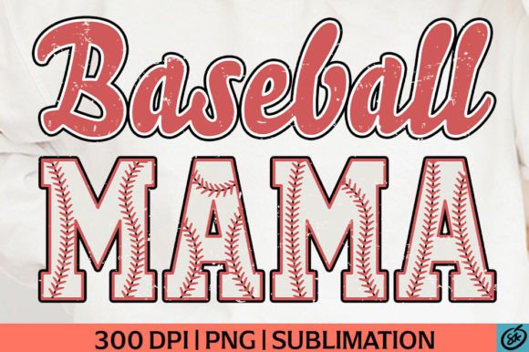 Retro Baseball Mama PNG Sublimation DTF