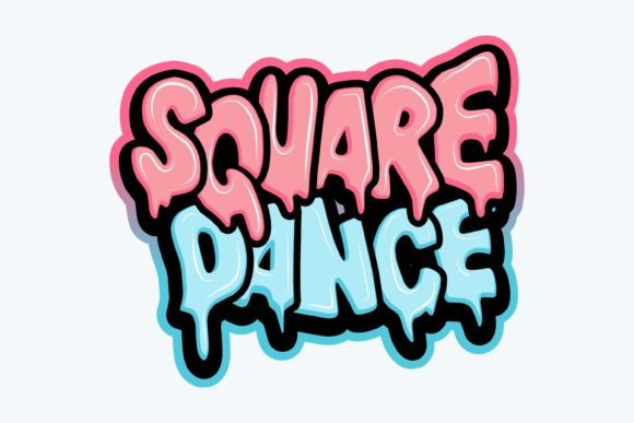 Square Dance Embroidery Design